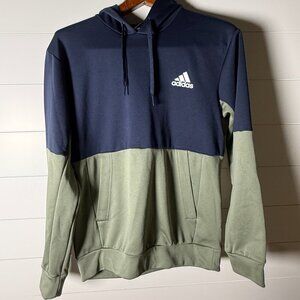 Adidas Aeroready Hoodie Gray & Navy Size Medium